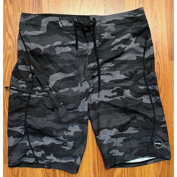 O'Neill Hyperfreak Board Shorts Camouflage Mens 30 10" Swim Trunks - Picture 1 of 6